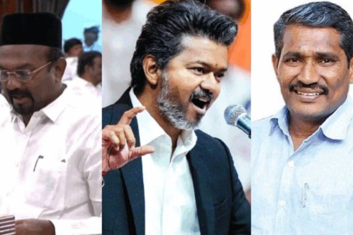 തമിഴ്നാട്ടിൽ വിജയ് മന്ത്രിസഭയിൽ മുസ്ലിം ലീഗ് വിസികെ മന്ത്രിമാർ സത്യപ്രതിജ്ഞ ചെയ്ത് അധികാരമേറ്റു