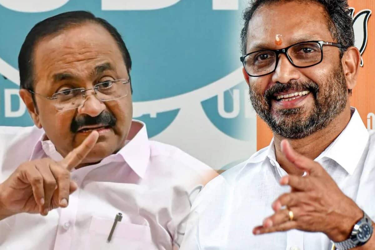 ആർഎസ്എസ് പരിപാടിയിൽ പങ്കെടുത്ത വിസിമാർ മാപ്പ് പറയണമെന്ന് സതീശൻ; എന്നാലാദ്യം അങ്ങ് തുടങ്ങൂ എന്ന് സുരേന്ദ്രൻ