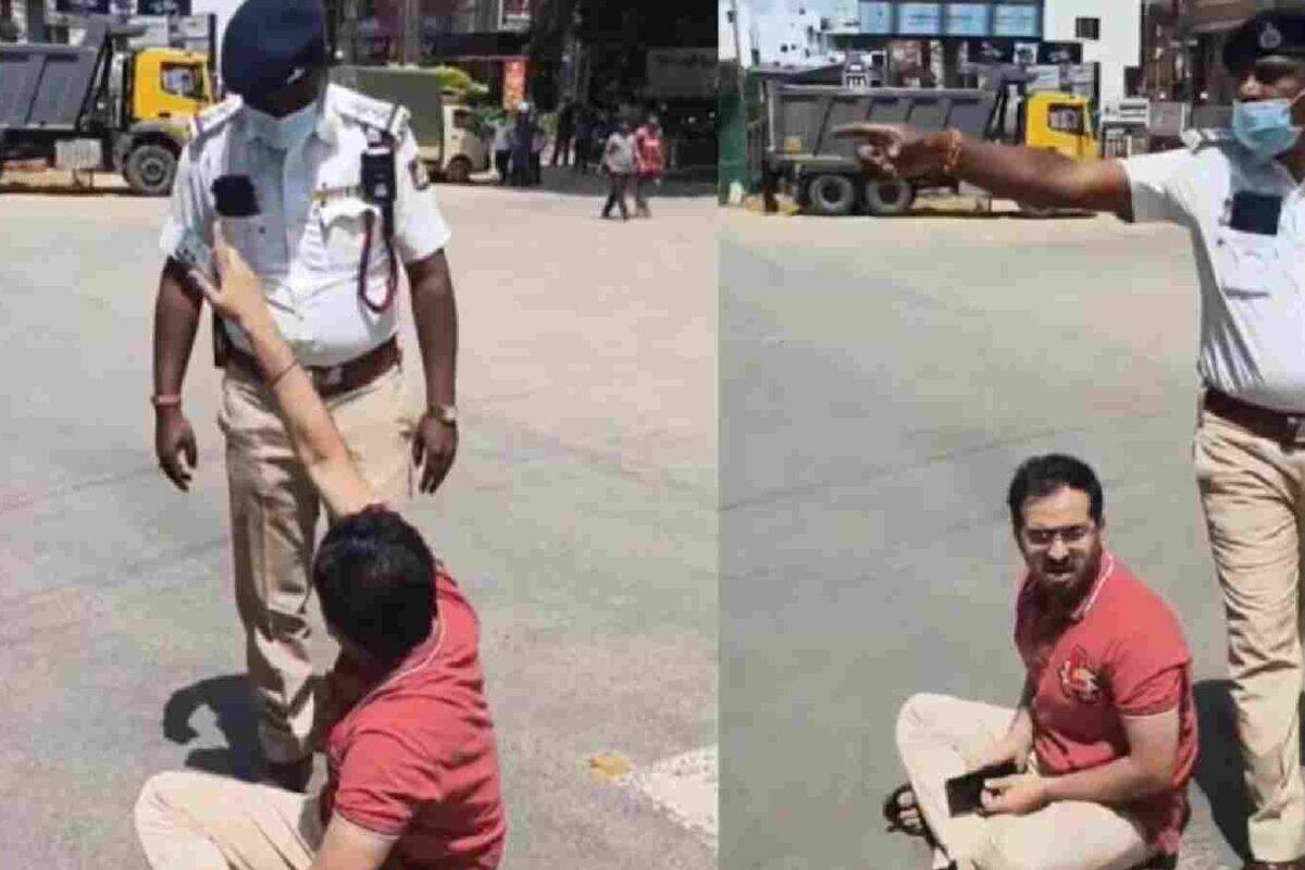 ഗവർണർക്കായി റോഡ് ബ്ലോക്ക് ചെയ്തു; ഗർഭിണിയായ ഭാര്യയുമായി കാറിലെത്തിയ യുവാവ് ബെംഗളൂരുവിൽ നടുറോഡിലിരുന്ന് പ്രതിഷേധിച്ചു