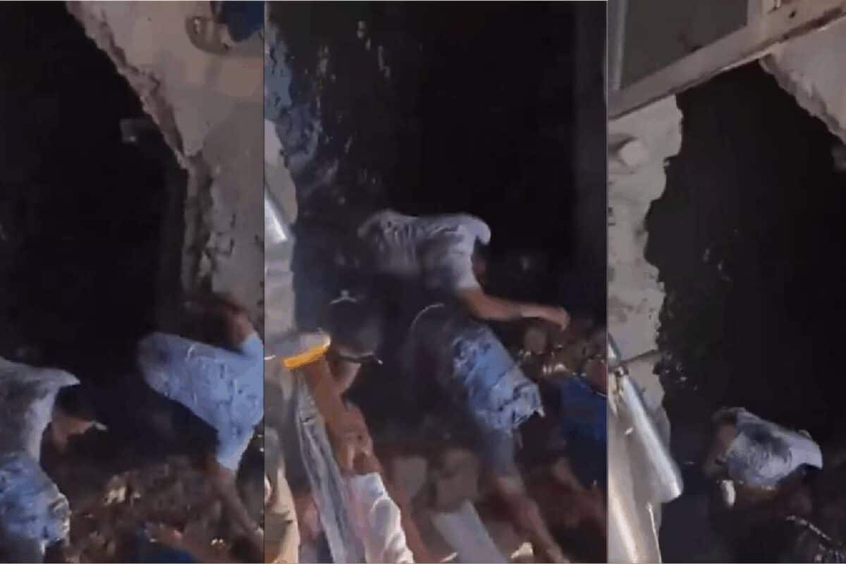 പരീക്ഷയ്ക്ക് പോകാനിറങ്ങിയ 25 ബിഎഡ് വിദ്യാർഥികൾ ഓടയിലേക്ക് വീണു; പിന്നെ വൈറലായി