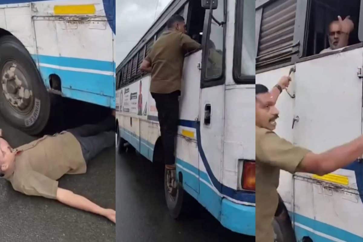 'കുട്ടിമാളു' ഓടേണ്ട സമയത്ത് 'പ്രിയദർശിനി'; കെഎസ്ആർടിസി ബസിനടിയിൽ കിടന്ന് ബസ് ഉടമയുടെ പ്രതിഷേധം !