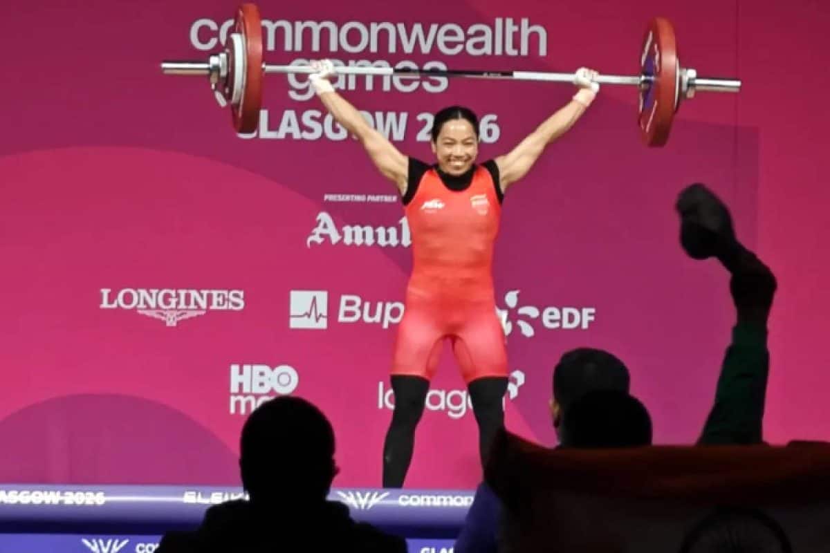 2026 Commonwealth Games | ഇന്ത്യയ്ക്ക് വേണ്ടി ഗ്ലാസ്ഗോയിൽ ആദ്യ സ്വർണ്ണം നേടി മീരാഭായ് ചാനു