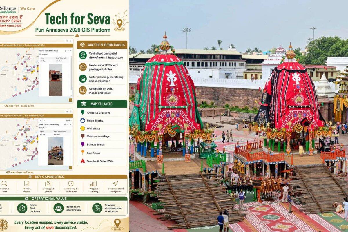 Tech For Seva: പുരി രഥയാത്ര 2026: ജിഐഎസ് പ്ലാറ്റ്ഫോമുമായി റിലയൻസ് ഫൗണ്ടേഷൻ