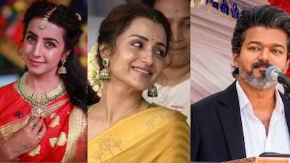 സഞ്ജന ഗൽറാനി, തൃഷ, വിജയ് സഞ്ജന ഗൽറാനി, തൃഷ, വിജയ്