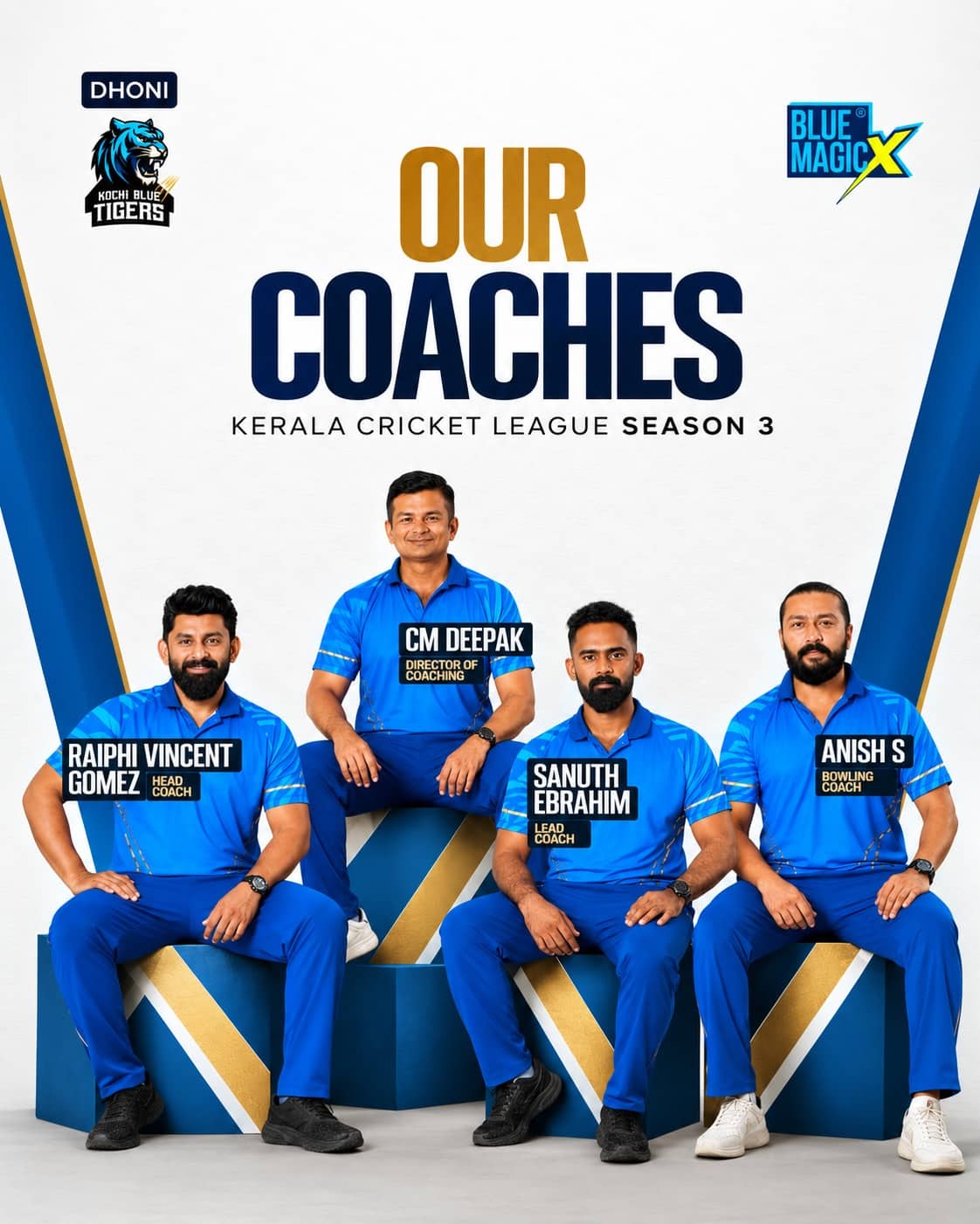 kochi blue tigers coaches
