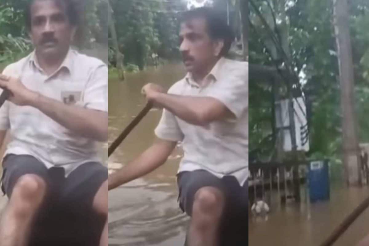 മൂന്ന് ദിവസമായി വൈദ്യുതിയില്ലെന്ന് നാട്ടുകാരുടെ പരാതി പ്രവാഹം; പിന്നാലെ വള്ളം തുഴഞ്ഞെത്തി ട്രാൻസ്ഫോർമറിന്റെ അവസ്ഥ കാണിച്ച് ഉദ്യോഗസ്ഥൻ