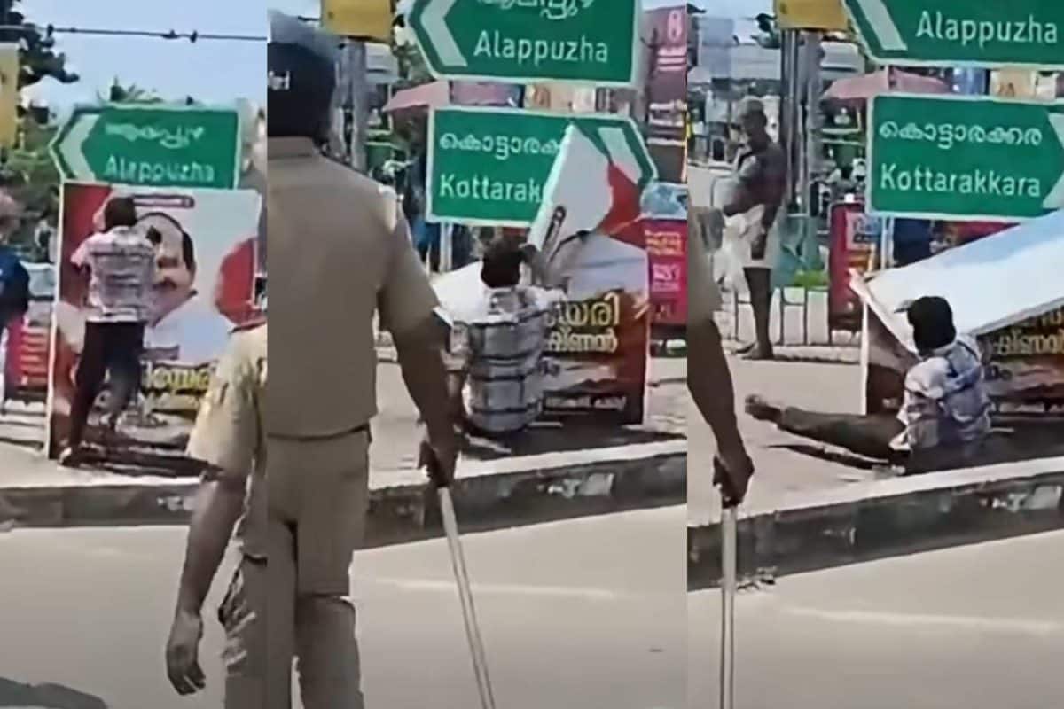 കൊല്ലത്ത് പ്രതിഷേധത്തിനിടെ കോടിയേരിയുടെ ചിത്രമുള്ള ഫ്ലെക്സ് വലിച്ചുകീറി എസ്എഫ്ഐ പ്രവർത്തകൻ; ദൃശ്യങ്ങൾ പുറത്ത്
