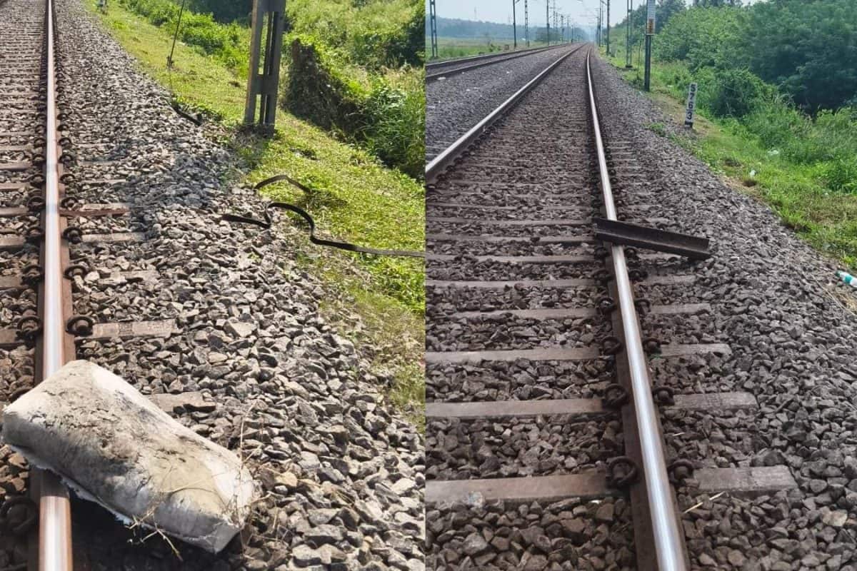 ഷൊർണൂരിൽ റെയിൽവേ ട്രാക്കിൽ മൂന്നിടത്ത് കോണ്ക്രീറ്റ് സ്ലാബ് അടക്കം ഭാരമുള്ള വസ്തുക്കൾ; ഒരാൾ പിടിയിൽ