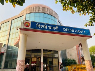 Delhi Cantt Railway Station Front Building in Delhi, India. Copyright (c) 2023 kk1hb/Shutterstock.