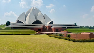 A view of Lotus Temple at Lotus Temple Rd Bahapur, Kalkaji, New Delhi. Copyright (c) 2023 Azad A/Shutterstock.