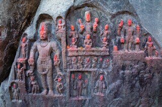 Very old Hinduism sculpture in stone at sultanganj, in Bhagalpur Districk, Bihar. Copyright (c) 2021 Sunny Rana Photography/Shutterstock.