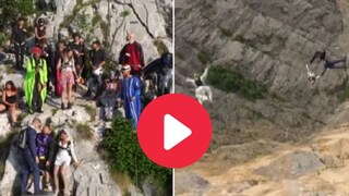 लग्न होताच कपलने उंच कड्यावरुन घेतली उडी