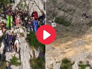 लग्न होताच कपलने उंच कड्यावरुन घेतली उडी