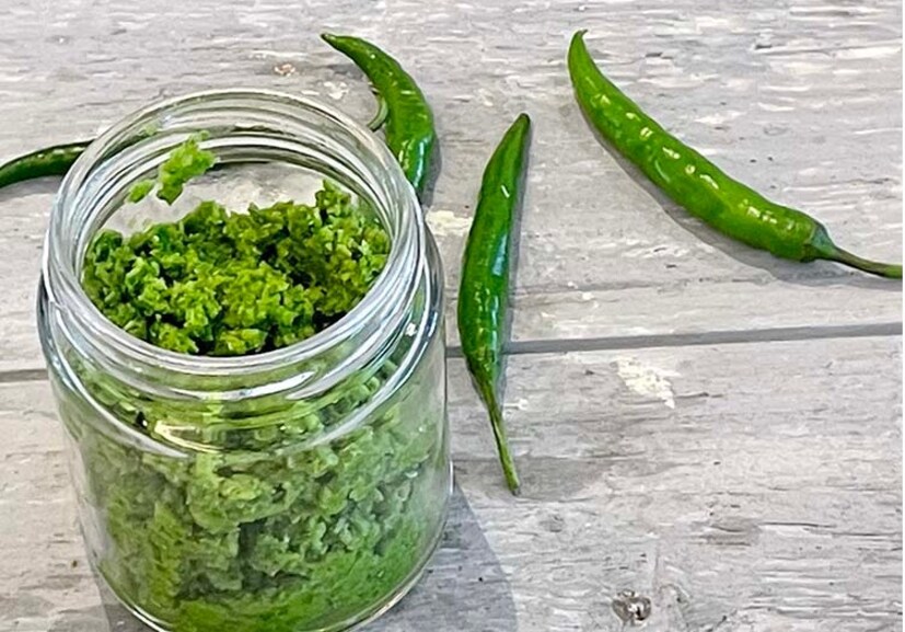 हिरव्या मिरचीची पेस्ट हवा बंद डब्यात ठेवा. असे केल्याने मिरचीची पेस्ट बराच काळ टिकते.