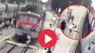 रेल्वे ट्रॅक ओलांडताना पिता-पुत्रांना बसली जबर धडक