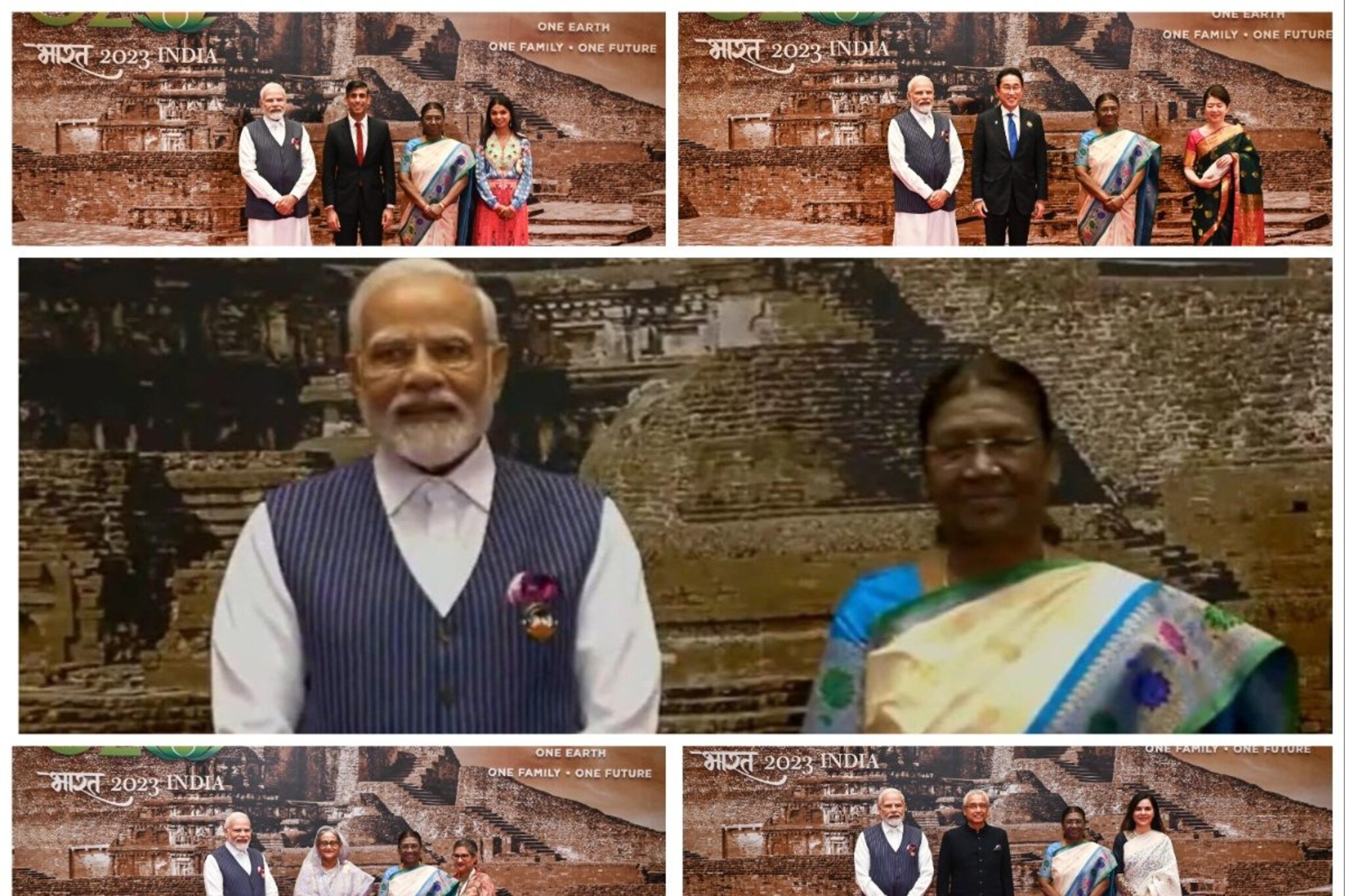 शाही भोजनासाठी परदेशी पाहुणे सजले भारतीय रंगात; पाहा कोणी काय परिधान केलं? PHOTO