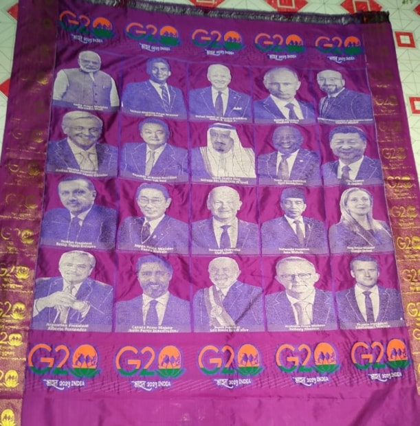 हरिप्रसाद यांनी म्हटलं, 'G20 देशांच्या प्रमुखांच्या प्रतिमा, G20चा लोगो, भारताचा नकाशा आणि पंतप्रधानांची प्रतिमा विणताना मला खूप अभिमान वाटला.'