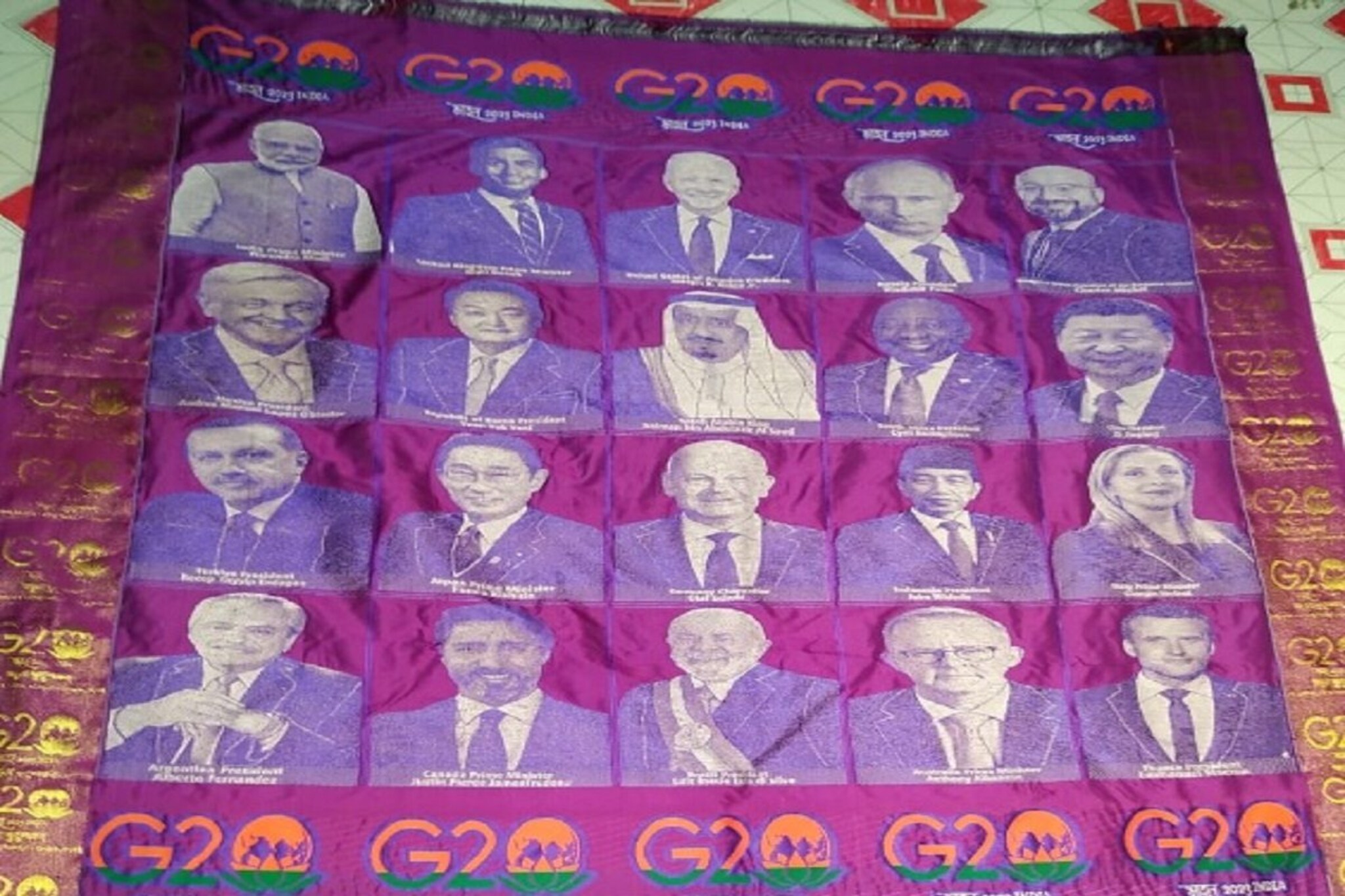 G20ची बात न्यारी,पंतप्रधान मोदी ते जो बायडन यांचा फोटो साडीवर आला भारी