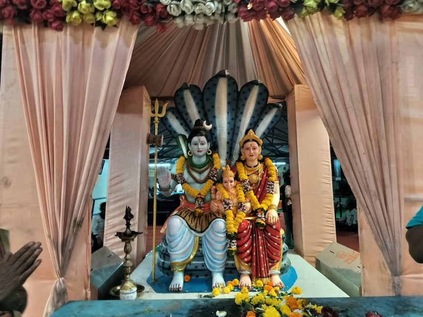 मला बाहेर काढ, असा दृष्टांत दिला. त्यानंतर सर्जेमामांनी त्वरीत सांगितलेल्या ठिकाणी खणून पाहिले असता त्यांना तेथे नंदी तसेच भगवान शिवशंकरांचे लिंग आढळले. त्यांनी त्याला बाहेर काढून त्याची विधिवत प्राणप्रतिष्ठा केली. त्यामुळे याला स्वयंभू नीलकंठेश्वर म्हंटल जात, असं सेवेकरी दिनकर शिंदे यांनी सांगितलं.