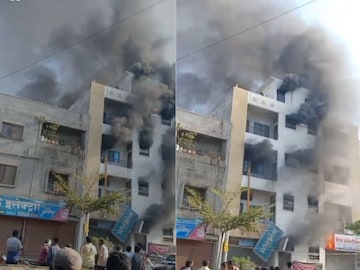 लातूरमध्ये इमारतीला भीषण आग; तिघांचा  मृत्यू, अनेकांनी उड्या मारून वाचवला जीव