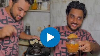 मोमोज टाकून व्यक्तीनं बनवला चहा