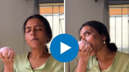 मुलीचा साबण खाताना VIDEO मुलीचा साबण खाताना VIDEO