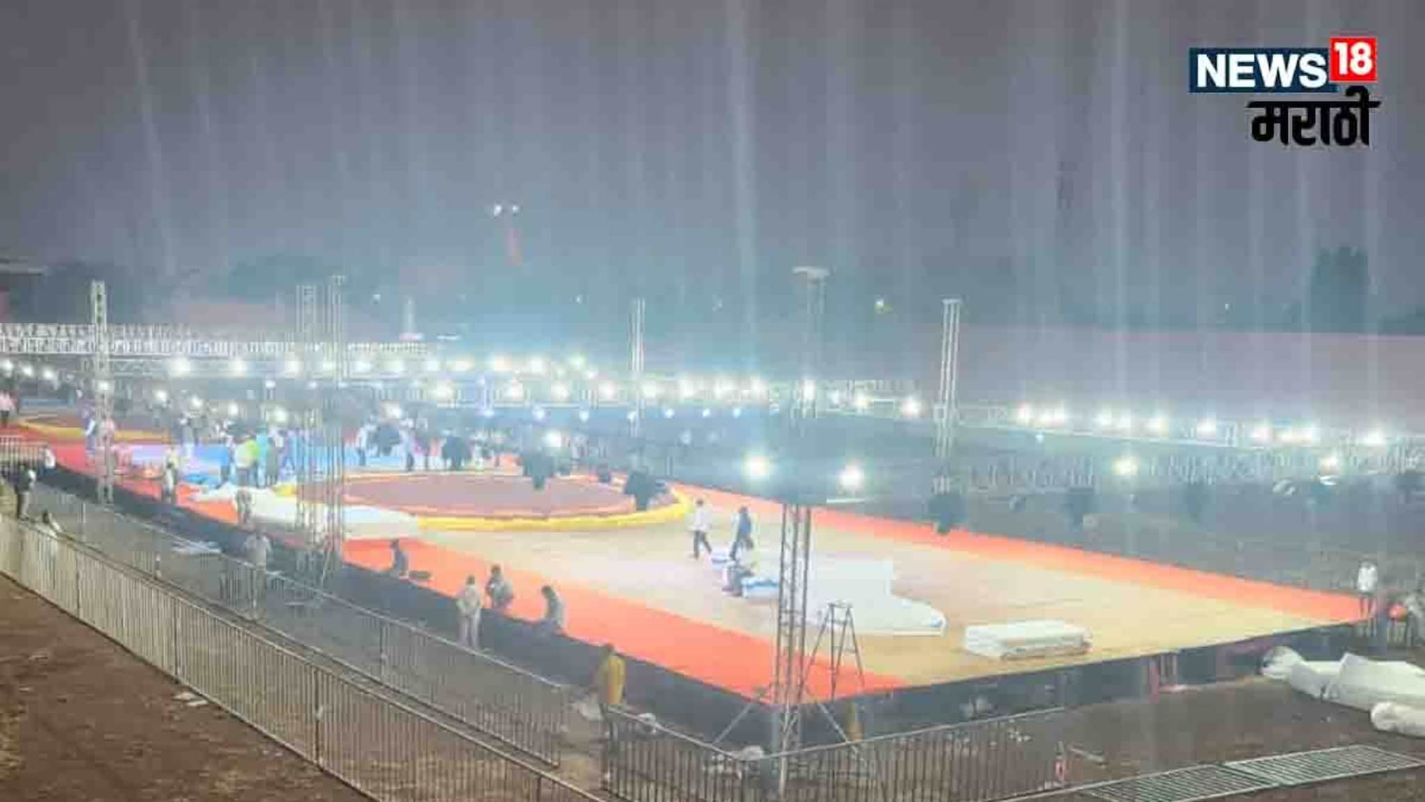 Maharashtra Kesari : पैलवानांवर कारवाईचा इशारा; तरी धाराशिवमध्ये महाराष्ट्र केसरीची तयारी जोरात; पाहा PHOTO