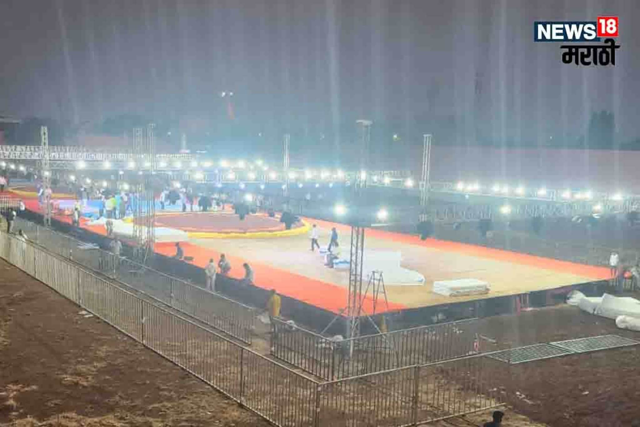 Maharashtra Kesari : पैलवानांवर कारवाईचा इशारा; तरी धाराशिवमध्ये महाराष्ट्र केसरीची तयारी जोरात; पाहा PHOTO