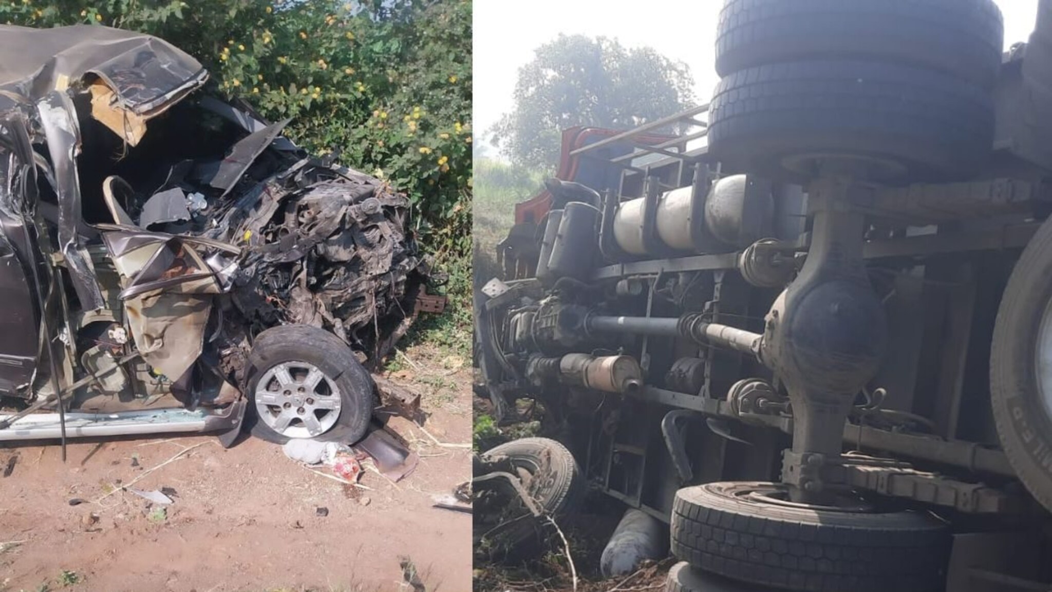 Accident News : अहमदनगरमध्ये भीषण अपघात, झायलो, ट्रकची समोरासमोर धडक; 3 ठार 8 गंभीर जखमी