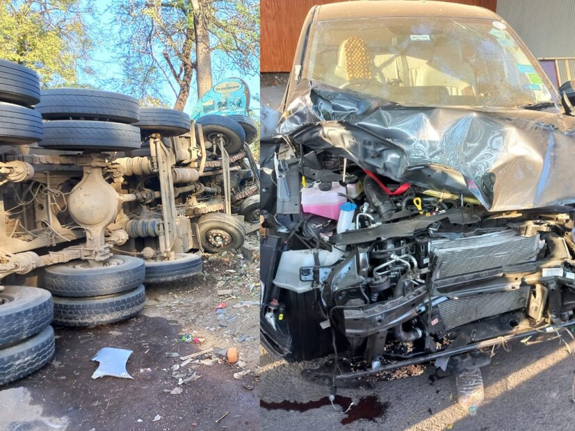 मात्र या अपघातामध्ये दोन कारमधील काही भाविक हे जखमी झाले आहेत, त्यांना स्थानिकांच्या मदतीनं तातडीनं उपचासाठी रुग्णालयात दाखल करण्यात आलं आहे. या भागात जड वाहतुकीस बंदी आहे, मात्र तरी देखील वाहतूक सुरूच असल्यामुळे हा अपघात झाला. 