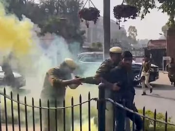 हे दोघं व्हिसिटर्स पास घेऊन लोकसभागृहात दाखल झाले होते.