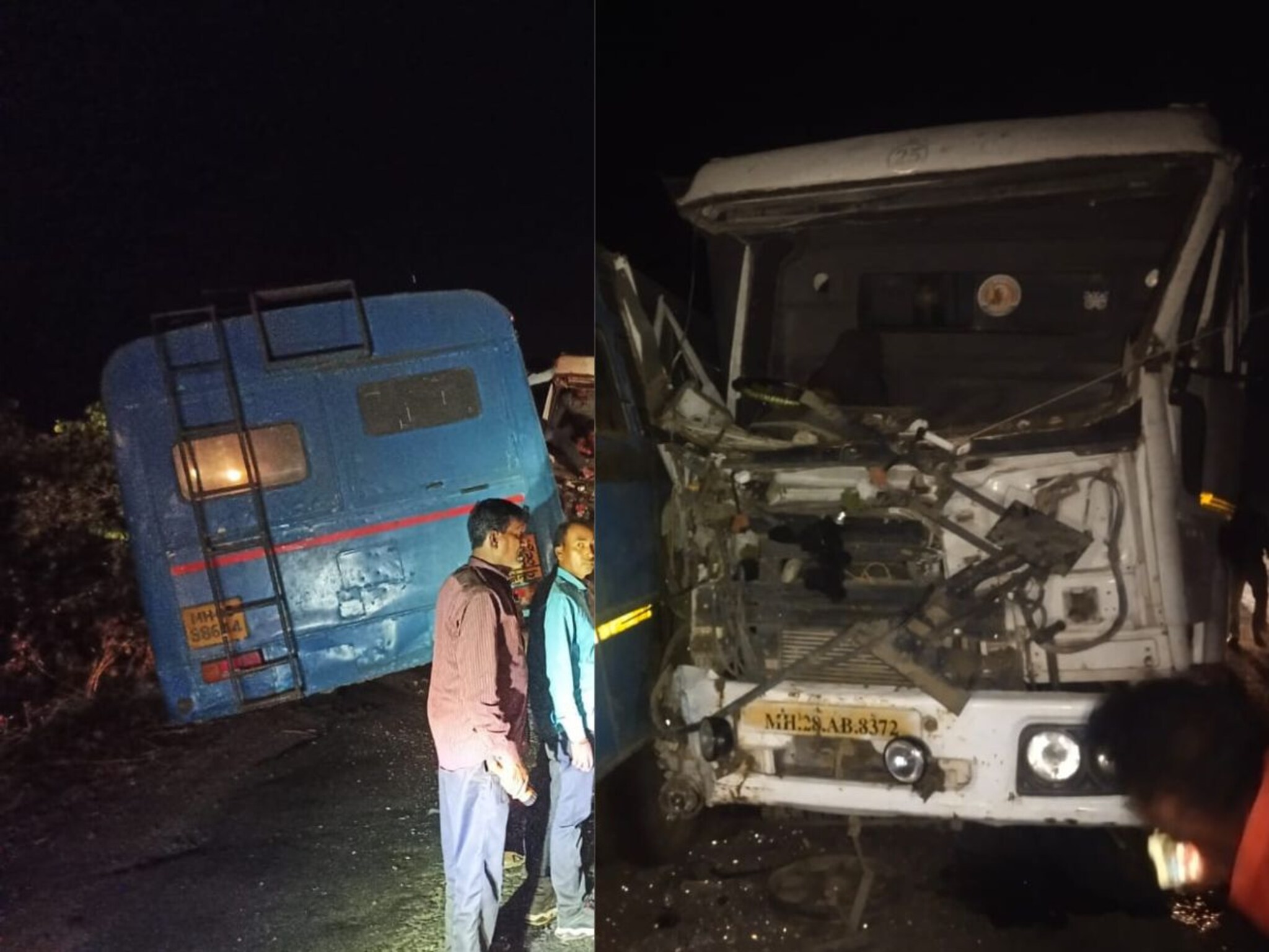 हिंगोलीमध्ये प्रवाशांनी भरलेल्या एसटीचा भीषण अपघात; बस आणि टिप्परची धडक