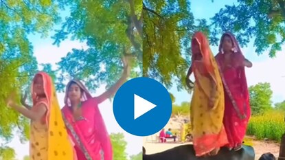 चक्क म्हशीच्या पाठीवर उभं राहून 2 महिलांचा डान्स चक्क म्हशीच्या पाठीवर उभं राहून 2 महिलांचा डान्स