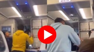 विमान उड्डाणाला झाला उशीर, प्रवाशी संतापला