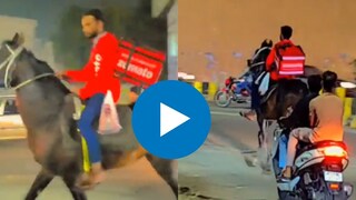 डिलिव्हरी बॉय चक्क घोड्यावरुन करतोय डिलिव्हरी डिलिव्हरी बॉय चक्क घोड्यावरुन करतोय डिलिव्हरी