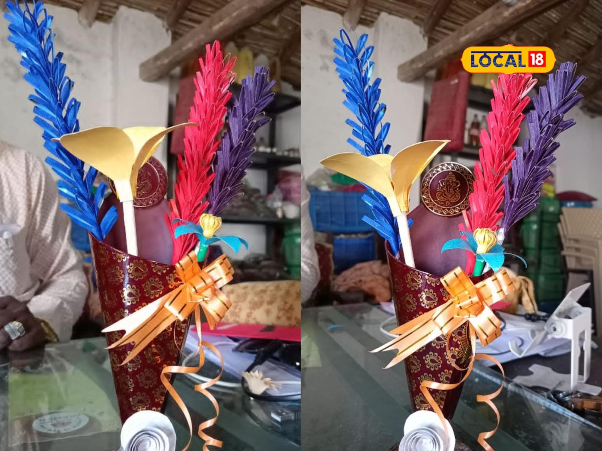 टाकाऊपासून टिकाऊ, निमंत्रण पत्रिकांपासून बनवा आकर्षक फ्लॉवर पॉट