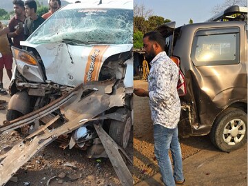 Accident : मुंबई गोवा महामार्गावर भीषण अपघात; नॅनो कारची झायलोला धडक Accident : मुंबई गोवा महामार्गावर भीषण अपघात; नॅनो कारची झायलोला धडक