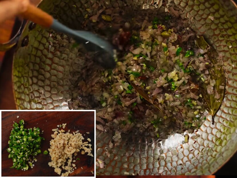 जेव्हा मसाल्यांचा वास येतो आणि पॅनमध्ये तेल वर येताना दिसू लागते तेव्हा त्यात बारीक चिरलेला टोमॅटो घाला. टोमॅटो लवकर शिजतात, म्हणून या टप्प्यावर थोडे मीठ घाला. मीठ घालताना लक्षात ठेवा की, या ग्रेव्हीसोबत तुम्ही कोणताही पदार्थ बनवाल तेव्हा त्यात मीठही टाकले जाईल. म्हणून, त्यानुसार मीठ मोजा. आता त्यात थोडी लसूण पेस्ट घाला.