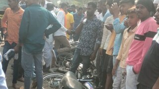 नांदेडमध्ये भीषण अपघात नांदेडमध्ये भीषण अपघात