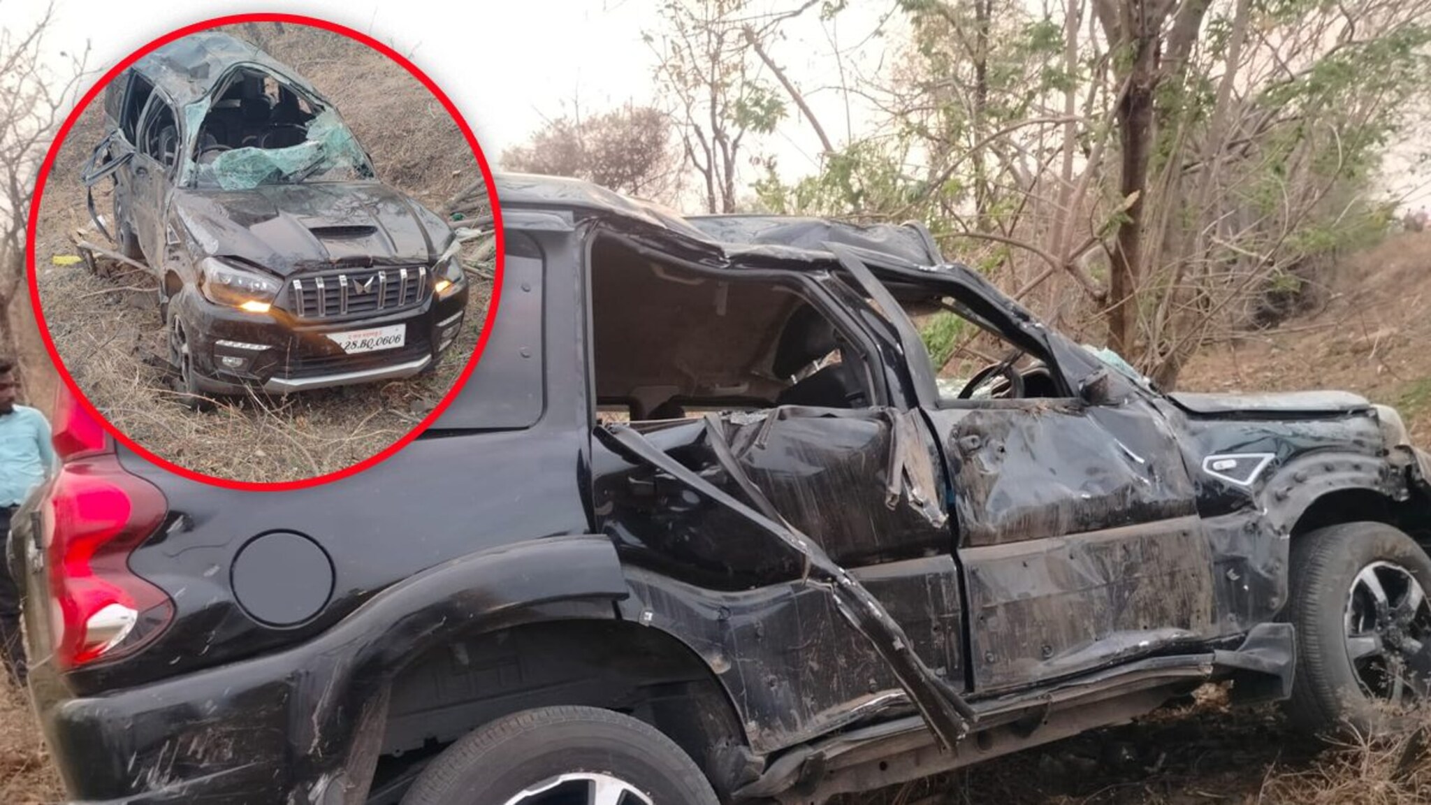 Buldhana Accident : लग्नासाठी जाणाऱ्या देशमुख कुटुंबावर काळाचा घाला! 4 ठार 7 जखमी; PHOTO पाहून धडकी भरेल