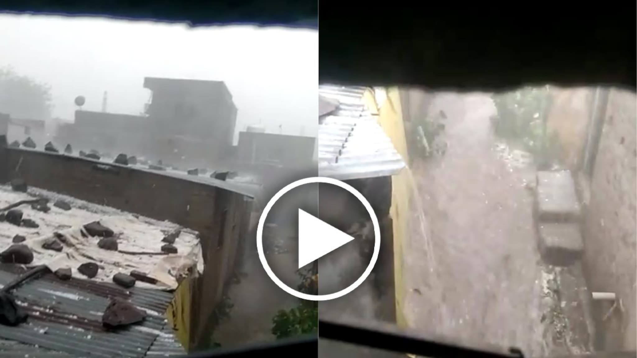 Rain Updates : सुणासुदीला डोक्यावरील छप्पर उडालं; गारपीटीने या जिल्ह्यांना झोडपलं, Video समोर