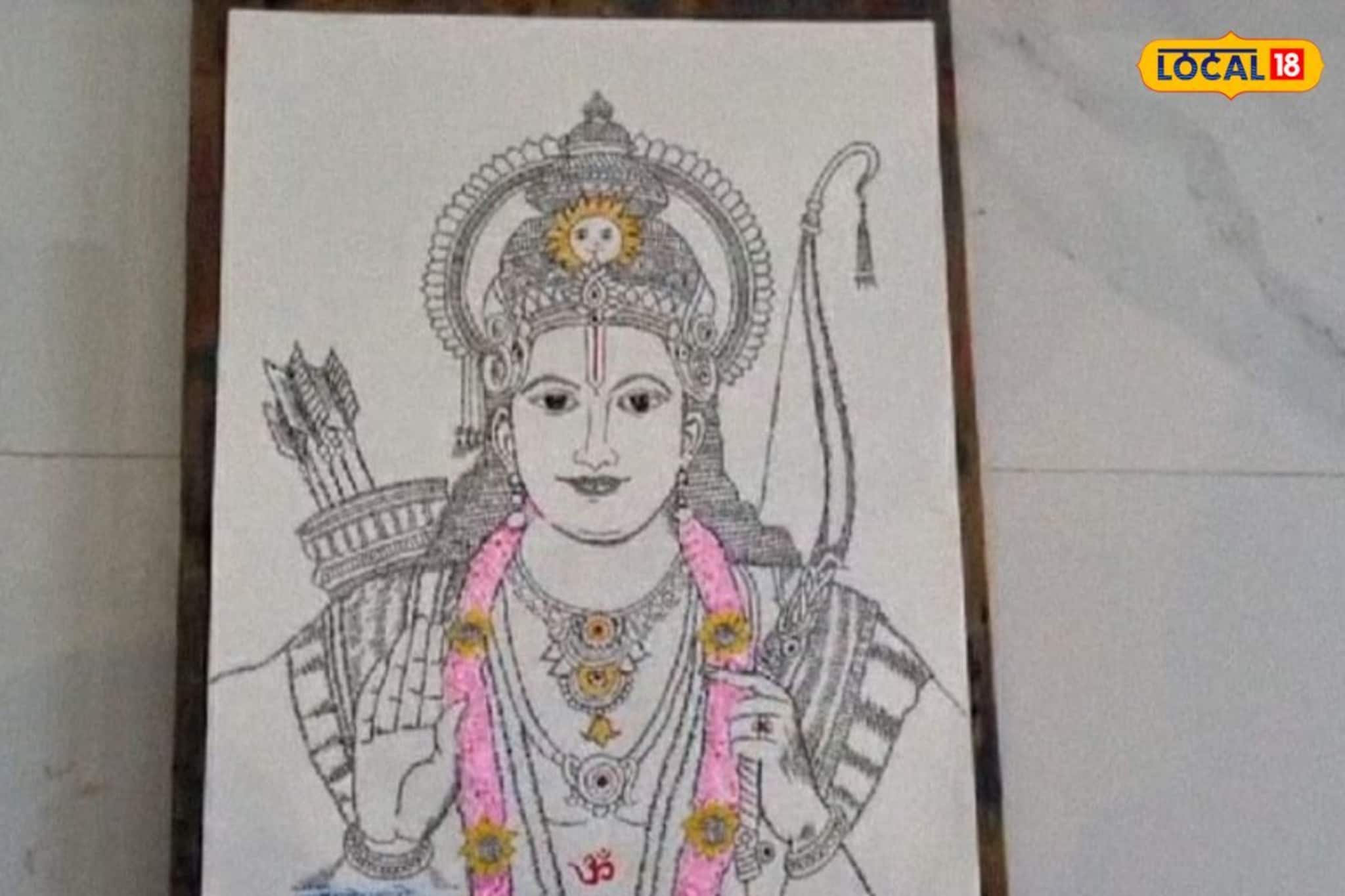 2 हजार 24 वेळा लिहिले राम, श्रुतीने साकारली मोडी लिपीतील प्रभू रामांची प्रतिमा