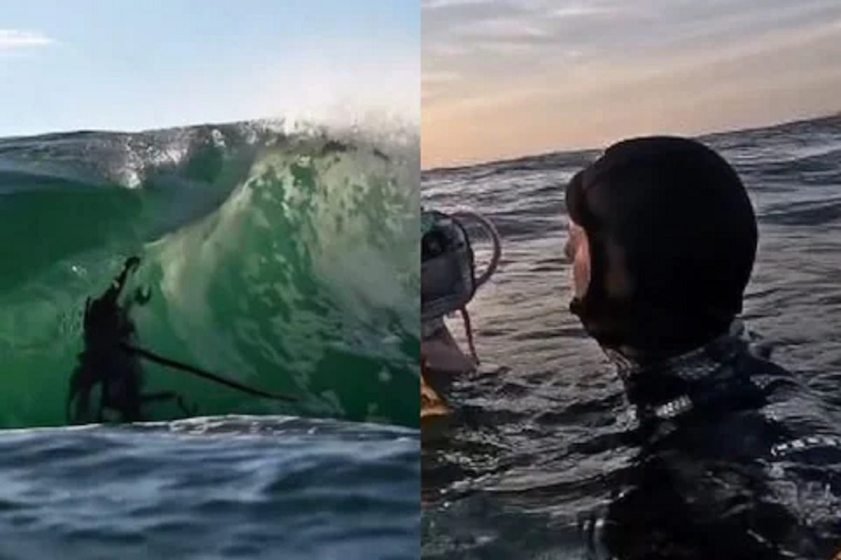 बापरे! समुद्र की लहरों में क्या दिखता है? वीडियो देखकर हर किसी के पसीने छूट गए बापरे! समुद्र की लहरों में क्या दिखता है? वीडियो देखकर हर किसी के पसीने छूट गए