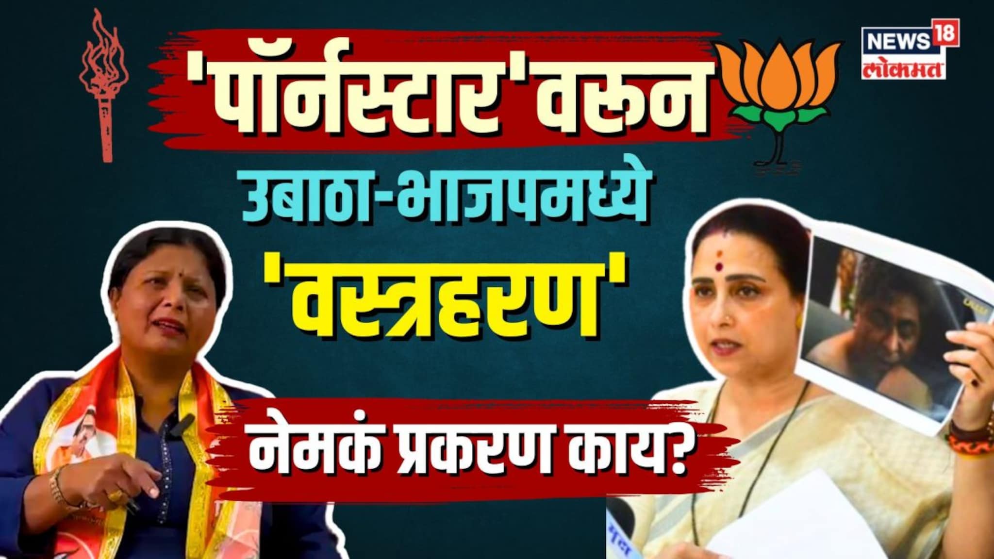 Sushma Andhare Vs Chitra Wagh । पॉर्नस्टारवरून उबाठा-भाजपमध्ये वस्त्रहरण... नेमकं प्रकरण काय?