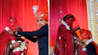 महिलेनं लहान मुलासोबत उरकलं लग्न