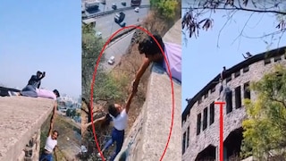 पुण्यातल्या तरुणीचा जीवघेणा स्टंट पुण्यातल्या तरुणीचा जीवघेणा स्टंट