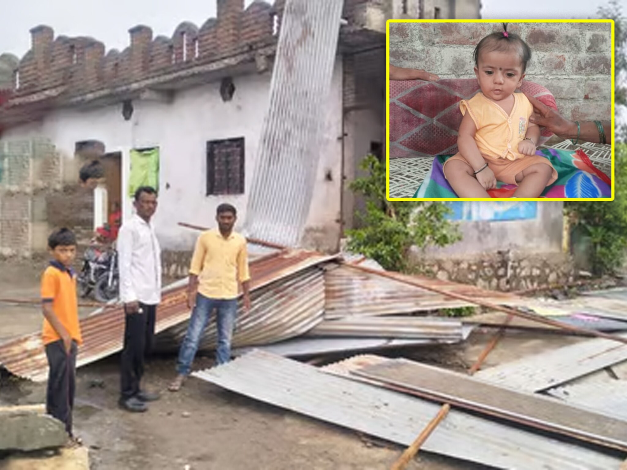 Buldhana News : देवा तू इतका निष्ठूर कसा! वादळात छप्परासह लेक हवेत उडून गेली, 200 फुटांवर सापडला मृतदेह