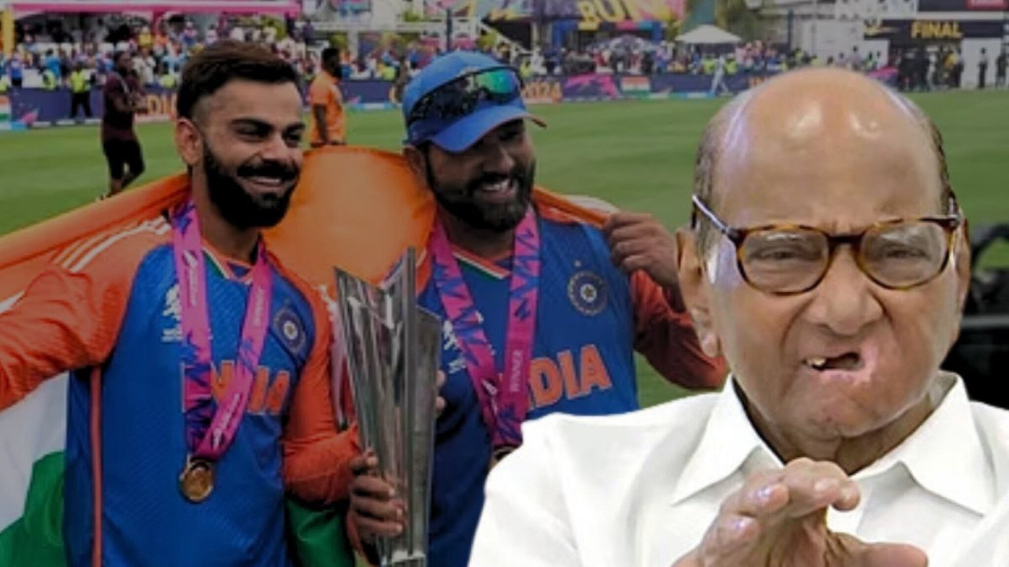 Sharad Pawar : विराट-रोहितच्या निवृत्तीवर भाष्य करणाऱ्या पवारांना केंद्रीय मंत्र्यांचा थेट सवाल; म्हणाले 'तुम्ही कधी..'