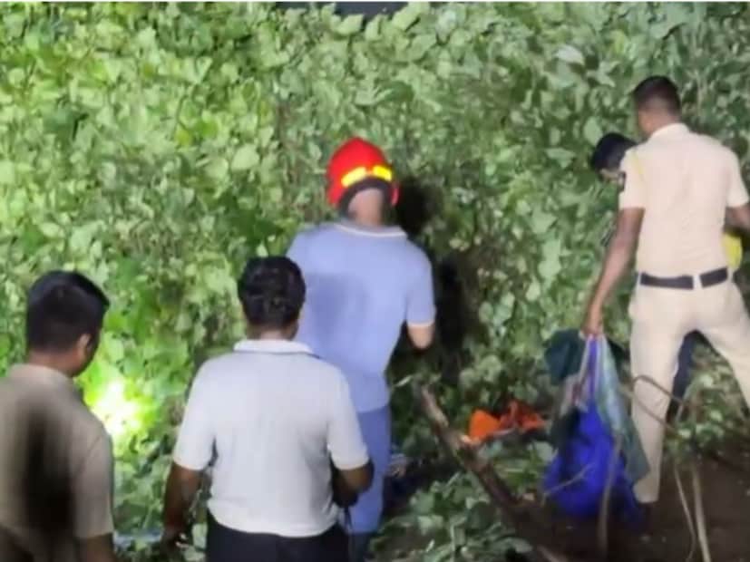 मुंबई पुणे एक्स्प्रेसवर रात्री एकच्या सुमारास पंढरपूरला जाणाऱ्या बसची धडक एका ट्रॅक्टरला झाल्याने बस थेट रस्त्याच्या खाली पलटी झाली, अशी माहिती नवी मुंबईचे पोलीस उपायुक्त विवेक पानसरे यांनी दिली.