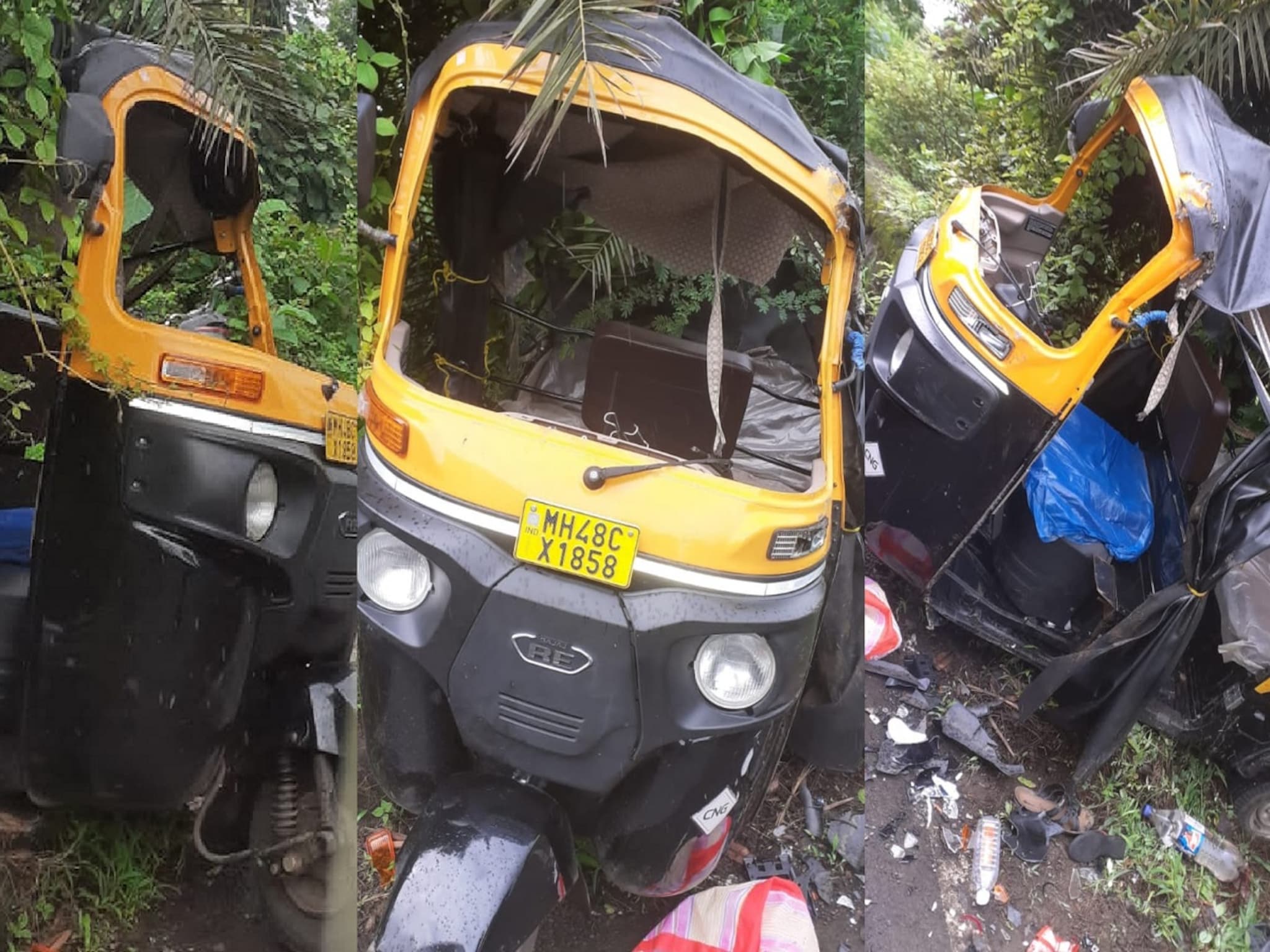 Palghar : दुचाकी धडकल्याने रिक्षा उलटली, 14 वर्षीय विद्यार्थीनीचा मृत्यू, 6 जण गंभीर जखमी